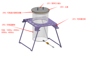 3000cc Hoge-druk Hoge-temperatuur Gesteriliseerde Herbruikbare Liposuctie Vetopvangfles Vettransplantatiebus - Product Image 5