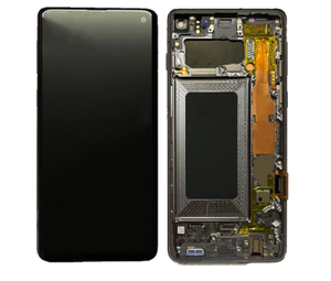 三星银河S10 G973F S10 Plus S10 + G975F/DS带框架液晶显示器的带框架的薄膜晶体管液晶显示器组装屏幕 - Product Image 1