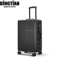 Valise en aluminium avec roulettes silencieuses et serrure TSA, ensemble de bagages 3 pièces, logo personnalisé OEM, sac de voyage, vente en gros d'usine