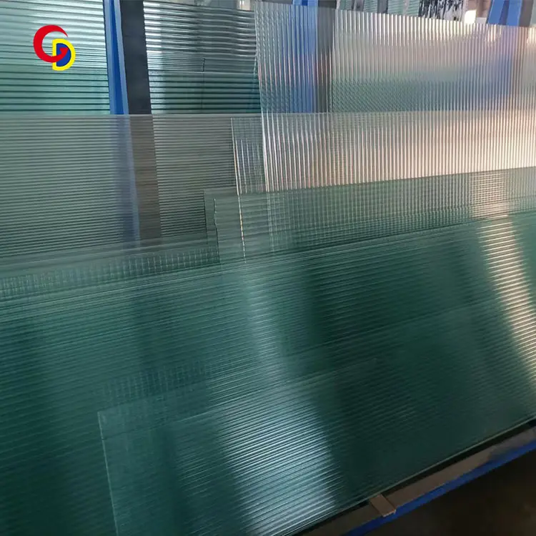 4mm 5mm 6mm 8mm changhong moru pattern tempered fluted reed decorative transparent texture toughened glass