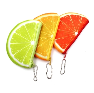 Porte-monnaie et porte-clés créatif en peluche douce Yurui pour enfants, motif fruit, sac à monnaie, sac à clés, <span class=keywords><strong>triangle</strong></span> tridimensionnel - Product Image 1