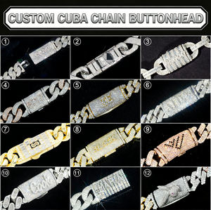 Chaîne cubaine Miami pour <span class=keywords><strong>homme</strong></span>, 16 mm, en laiton plaqué <span class=keywords><strong>argent</strong></span>, sertie de moissanite, style hip-hop, effet glacé - Product Image 5