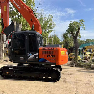 สภาพการทำงานดีเยี่ยม 95% ใหม่ รถขุดไฮดรอลิกตีนตะขาบขนาดกลาง Hitachi ZX120 12 ตัน รุ่นปี 2022 เครื่องยนต์ เกียร์ ปั๊ม - Product Image 1