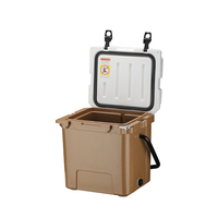 Glacière Rotomoulée 17L Abordable et Robuste, Boîte de Rangement Thermique Portable en Plastique Écologique pour Randonnée et Cuisine en Extérieur