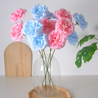 Fleurs artificielles en soie à 3 têtes de roses - Style Austin Big Martin pour mariage, décoration intérieure, accessoire de photographie, personnalisable