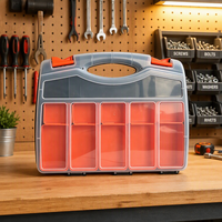 Boîte de rangement multi-compartiments pour composants et pièces de quincaillerie avec couvercle transparent, pour l'organisation des accessoires d'atelier
