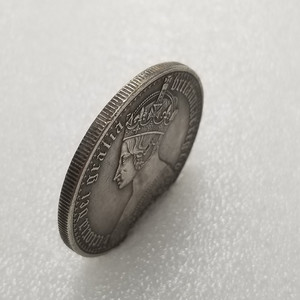 Copie de la vieille pièce britannique <span class=keywords><strong>Koin</strong></span> 1847, pièce en argent couronne gothique de la reine Victoria, alliage de laiton - Product Image 6