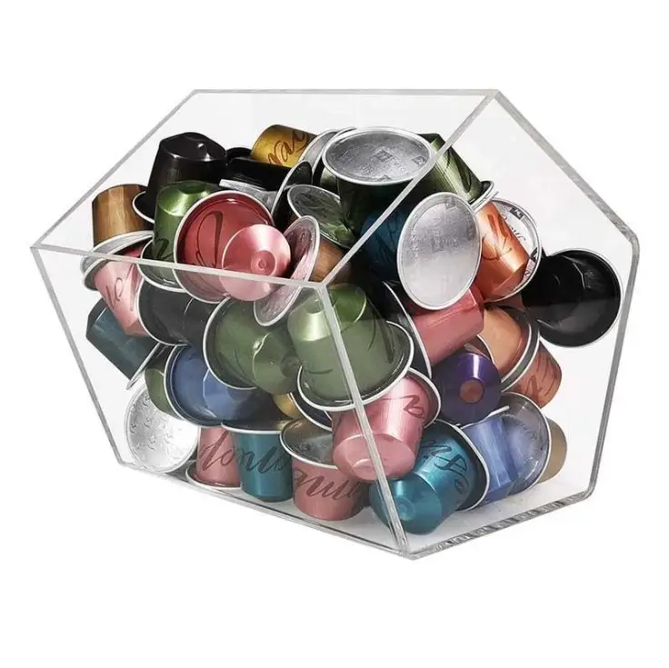 Kitchen storage display Box Nespresso capsules Acrylic Custom coffee Box holder