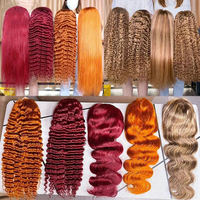 Fournisseur de produits capillaires de beauté en vogue sur Alibaba # Perruques en cheveux humains brésiliens blonds 27/613 de 32 pouces avec dentelle frontale HD 13x6 pour femmes
