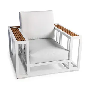 Arredamento da esterno per divano in Teak in alluminio