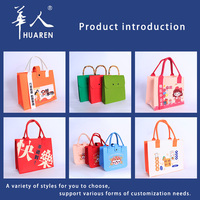 Sac fourre-tout pliable en feutre de haute qualité avec imprimé de dessins animés pour enfants, idéal pour le shopping et les courses, sac de rangement réutilisable en feutre souple