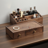Kotak Penyimpanan Kosmetik Laci Organizer Mainan Kayu Tempat Penyimpanan Tabung Perawatan Kulit Desain Mewah Modern Kerajinan Kayu
