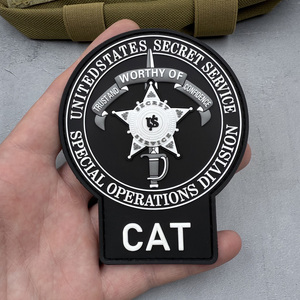 Высокое качество ПВХ 3D Резиновый патч значок тактический жилет флаг США кошка с крючком патч - Product Image 5