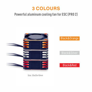 Ventilador de Refrigeración Metálico de Aluminio de 25mm, 30mm, 35mm, 40mm, 50mm con Cubierta Disipadora de Calor para Motor RC 3650 540 y ESC - Product Image 3