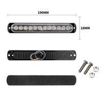 Barre lumineuse de signalisation d'urgence DXZ I-BS-C-12LED 12LED 36W 12V-24V pour voitures, camions, SUV, VTT - Rétrofit/Amélioration, montage en surface