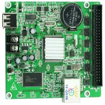 free shipping TF-QS3N +HUB75 board Asynchronous USB+Ethernet Port with high gray Video Full Color LED display Control Card