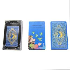 Portable Luxe Gold Foil Tarot Deck 78pcs Joli paquet en plastique Jeu de société <span class=keywords><strong>Oracle</strong></span> <span class=keywords><strong>pour</strong></span> débutants avec manuel - Product Image 5