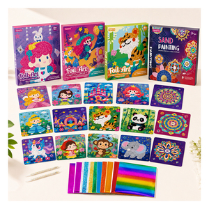 Colección de manualidades Screen Free Shimmer para niñas y niños con plantillas adhesivas, diversión para combinar colores y recompensas para fiestas - Product Image 6