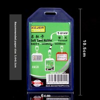 Porte-badge d'identification de travail en plastique souple transparent avec lanière pour utilisation en milieu de travail ou d'exposition