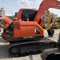 Mini-excavatrice hydraulique d'occasion coréenne à bas prix, Doosan DX75 DX75-9C DX75LC-9C, excavatrice de 7,5 tonnes, mini-excavatrice d'occasion à vendre