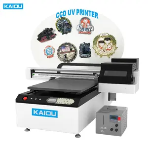 High speed 2-3head XP600 inkjet printer 6090 uv flatbed printing machine for phone case mug pvc card shoe CCD uv printer