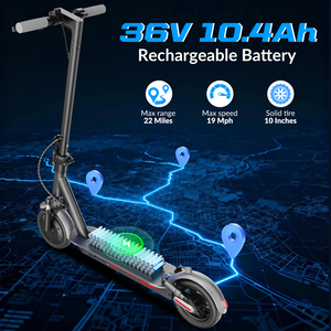 สกูตเตอร์ V9 Pro 36V 350W 10.5Ah แบตเตอรี่ลิเธียมควบคุมแอป & ระบบคู่สกูตเตอร์ในเมือง - Product Image 3