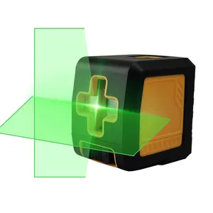 Nivel láser autonivelante, herramienta de nivelación de 2 líneas y haz verde, rotación automática 3D, 360