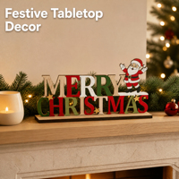 Décorations de Noël en bois personnalisées, luge en bois et figurines de dessin animé, articles de décoration de bureau, ambiance festive transfrontalière