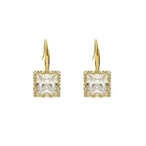 Orecchini Pendenti Quadrati in Stile Francese Minimalista per Uso Quotidiano, Gioielli Semplici e alla Moda - Product Image 2