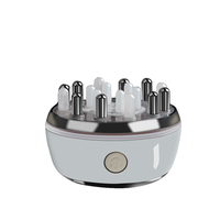 Brosse électrique compacte pour le cuir chevelu, massage thermique, thérapie par lumière rouge, appareil pour les soins des cheveux et le raffermissement de la peau