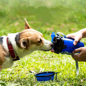 Bouteille d'eau portable pour chien, bouteille d'eau et de nourriture pour chien, bouteille d'eau de voyage pour chien avec récipient de nourriture - Product Image 6