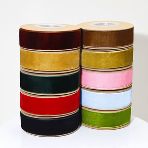 Cinta de Terciopelo Negra Personalizada de Alta Calidad, Suave, de Lujo, de una o dos Caras, para Envolver Regalos de Boda - Product Image 5