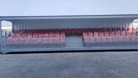 Gradins de stade portatifs et pliables en acier à 3 niveaux personnalisés pour terrains de football et spectacles
