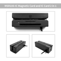 Lector de Tarjetas Pequeño de Plástico EFFON MSR100-IC, Lector de Tarjetas de Banda Magnética e IC con Comunicación USB para Computadora, Instalación Interna