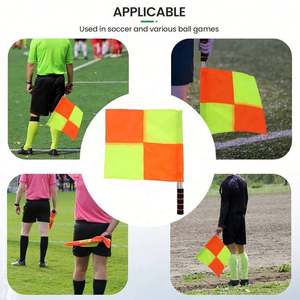Drapeau d'arbitre de football à carreaux de haute qualité pour entraînement et matchs en extérieur, vente en gros, approvisionnement direct - Product Image 4