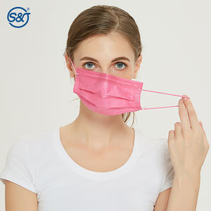 Masker Bedah Gigi Sekali Pakai S&J Warna Pink ASTM F2100 LEVEL3 - Product Image 5