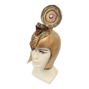 Máscara de Látex de Cleopatra para Cosplay, Media Cara, Accesorio para Fiesta de Halloween, Diseño de Figura Pintada a Color - Product Image 4