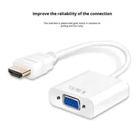 Câble adaptateur HDTV vers VGA, convertisseur audio, 1080p 60Hz, haute définition, gaine en PVC, compatible HDTV, ordinateur de bureau/ordinateur portable, OEM