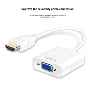 HD Để <span class=keywords><strong>VGA</strong></span> Adapter Cable Với Chuyển Đổi Âm Thanh 1080P 60Hz Độ Nét Cao Cáp Cho Máy Tính Để Bàn/Máy Tính Xách Tay Sản Xuất Giá HD Để <span class=keywords><strong>VGA</strong></span> OEM - Product Image 4