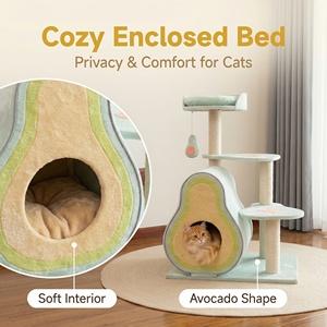Árbol rascador para gatos todo en uno, ecológico y que ahorra espacio, con casa de sisal y estantes de escalada, en embalaje de cartón. - Product Image 3