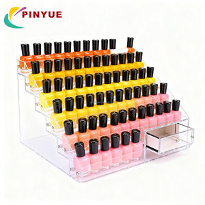 Étagère de présentation pliable en acrylique hautement transparente à 4 niveaux pour rouge à lèvres, parfums, bijoux, vernis à ongles - Product Image 3