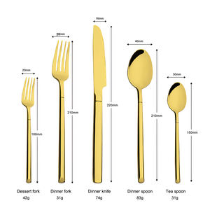Роскошный матовый черный нож ложка Вилка Набор 18/10 столовых приборов из нержавеющей стали золотые столовые приборы посудомоечная машина безопасная оптовая продажа дешево - Product Image 2