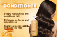 Kondisioner Rambut Organik Label Pribadi untuk Penggunaan Sehari-hari, Menutrisi & Memperbaiki, Anti-Kusut, dengan Formula 2-IN-1 Berbahan Jahe, Air Beras, & Madu