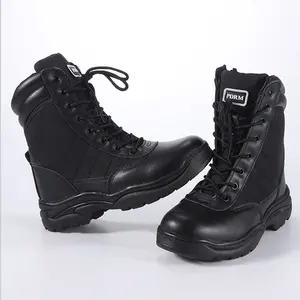 TSB601 8 inches camping camping outdoor PDRM tactical boots with rubber out sole anti slip for Malaysia sports Cow leather