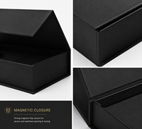 Caja de Regalo con Logotipo Personalizado al por Mayor, Caja de Embalaje Rígida Magnética para Botellas de Vino Negra con Inserto de Espuma EVA