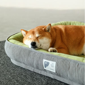 Venta al por mayor de logotipo personalizado de felpa corta gruesa esponja producto para mascotas gato perro Cama grande - Product Image 4