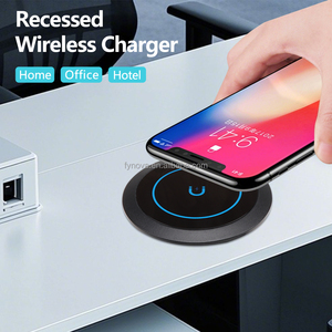 2025 Mới 15W Nhúng Từ Sạc Không Dây Sạc Nhanh ABS Bàn Ổ Cắm Cho Bàn Văn Phòng/Bàn Cạnh Giường Ngủ Cho Khách Sạn - Product Image 4