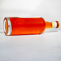 Bouteille en verre super clair de 375 ml, 500 ml, 700 ml, 750 ml, 1 L pour vin de ginseng, rhum, spiritueux, avec bouchon en liège et capsule couronne