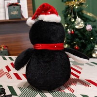 Poupée en peluche douce personnalisée de Noël avec chapeau de Père Noël et écharpe rouge