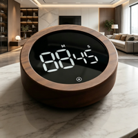 Minuteur numérique électronique rotatif multifonctionnel en ABS avec affichage LED, piles AAA, temps de cuisson max. 90 min pour la cuisine